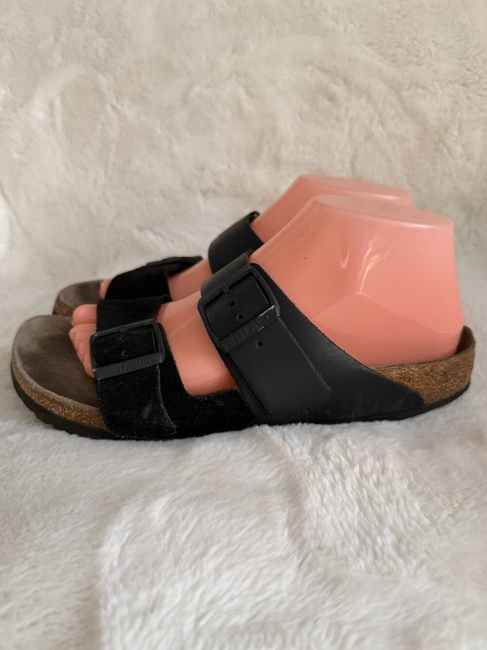 Birkenstock Arizona Women's Split Black Leather & Suede Sandal Size: 39 - Picture 7 of 15
